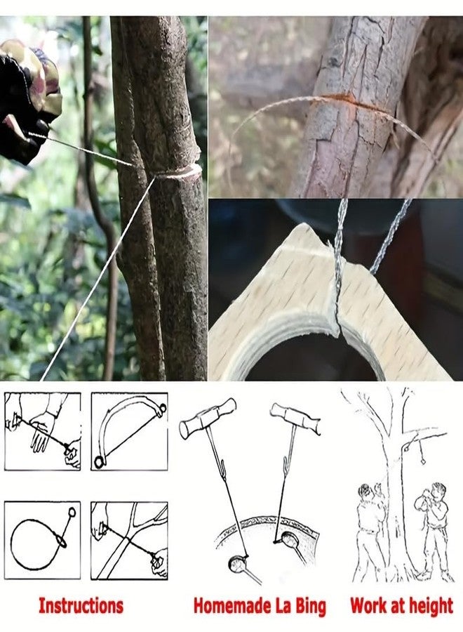 SHOPONIL PVC Pipe Cable Saw Stainless Steel Wire Hand Pocket String Rope Saw Emergency Survival Wire PVC Pipe Tree Cutter Cutting Tool for Wood Camping, Hiking, Hunting - Image 5